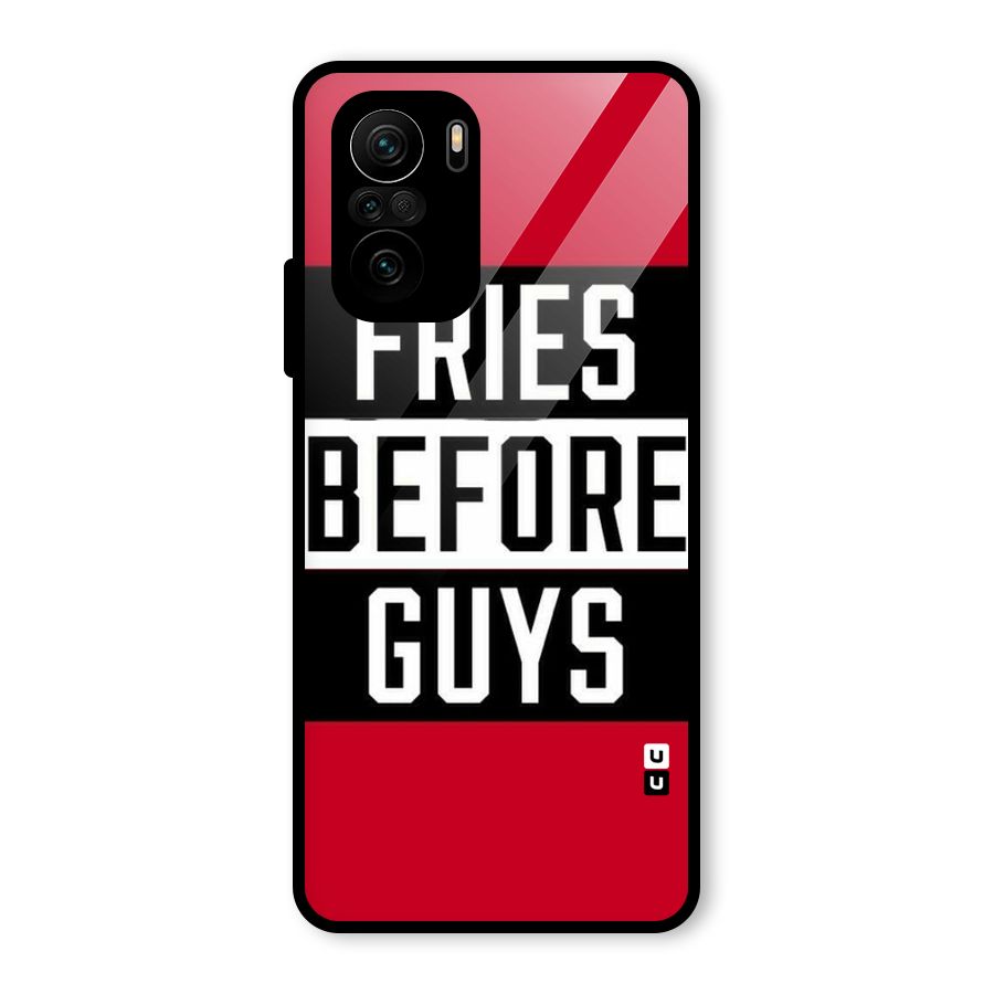 Fries Love Stripes Glass Back Case for Mi 11x