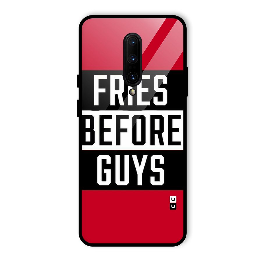 Fries Love Stripes Glass Back Case for OnePlus 7 Pro