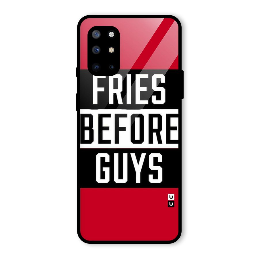 Fries Love Stripes Glass Back Case for OnePlus 8T