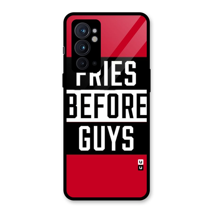 Fries Love Stripes Glass Back Case for OnePlus 9RT 5G
