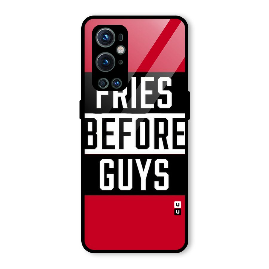 Fries Love Stripes Glass Back Case for OnePlus 9 Pro