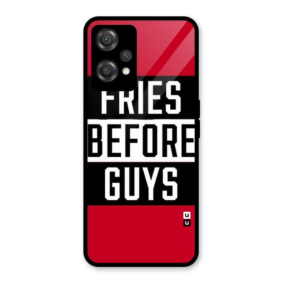 Fries Love Stripes Glass Back Case for OnePlus Nord CE 2 Lite 5G