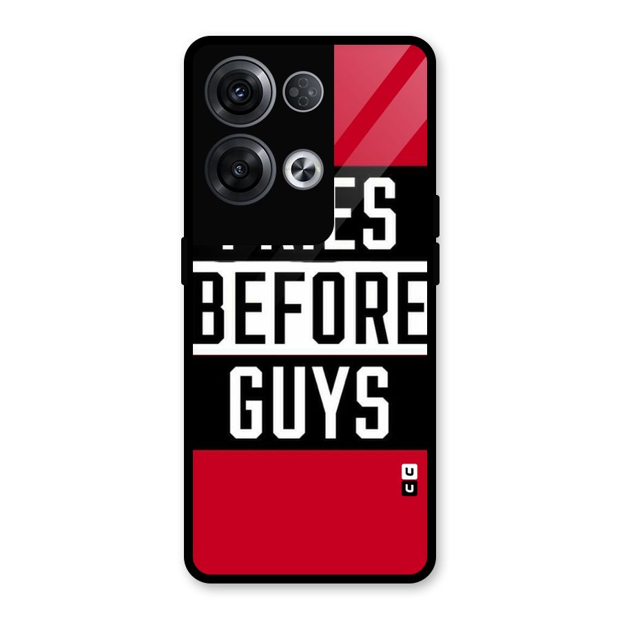Fries Love Stripes Glass Back Case for Oppo Reno8 Pro 5G