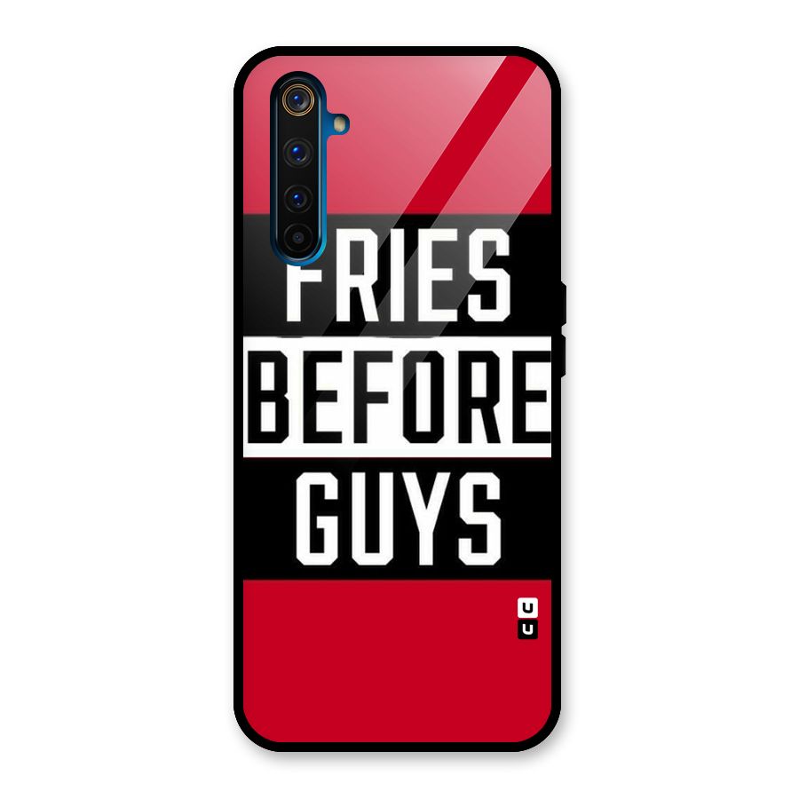 Fries Love Stripes Glass Back Case for Realme 6 Pro