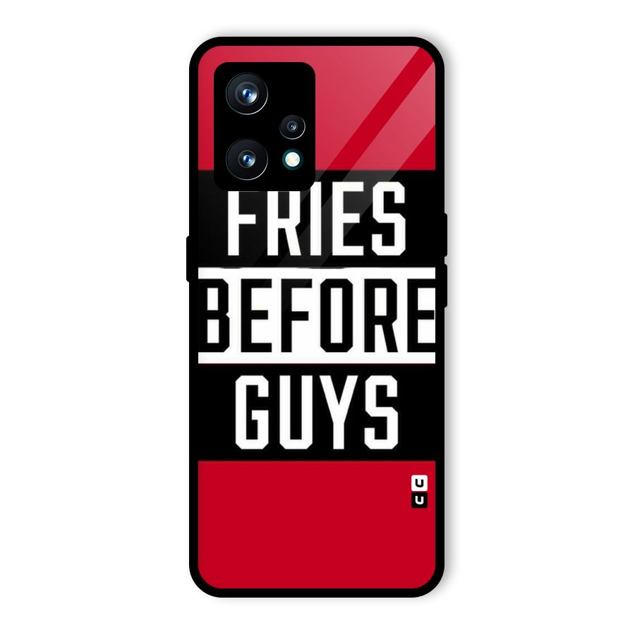 Fries Love Stripes Glass Back Case for Realme 9 Pro Plus 5G