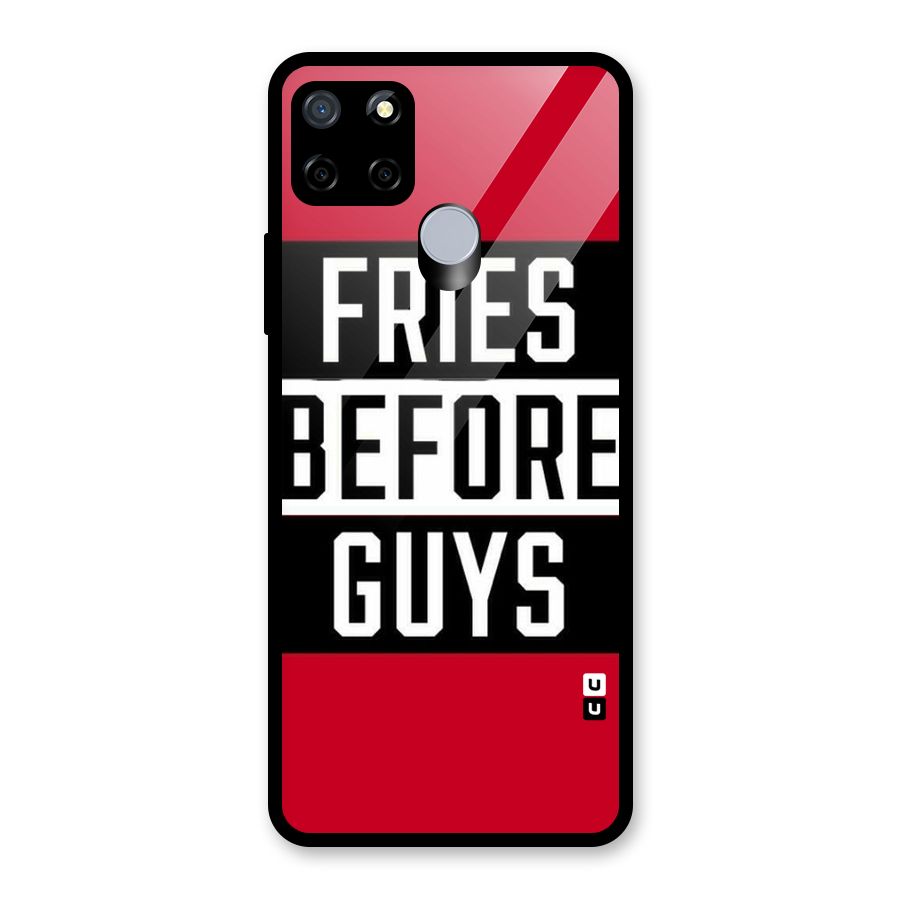 Fries Love Stripes Glass Back Case for Realme C15