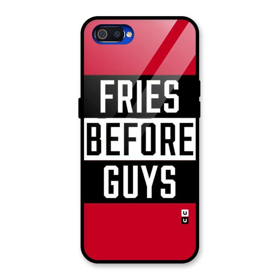 Fries Love Stripes Glass Back Case for Realme C2