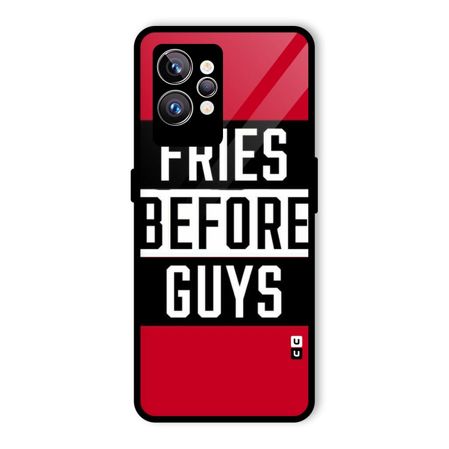 Fries Love Stripes Glass Back Case for Realme GT2 Pro