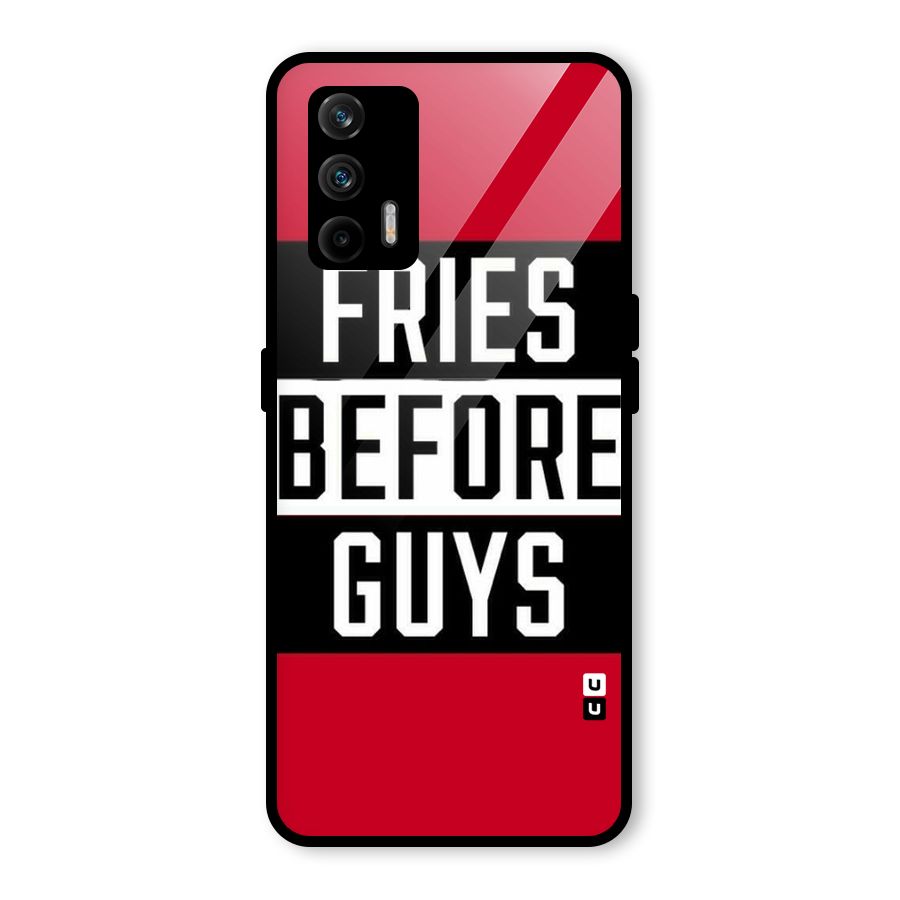 Fries Love Stripes Glass Back Case for Realme GT 5G