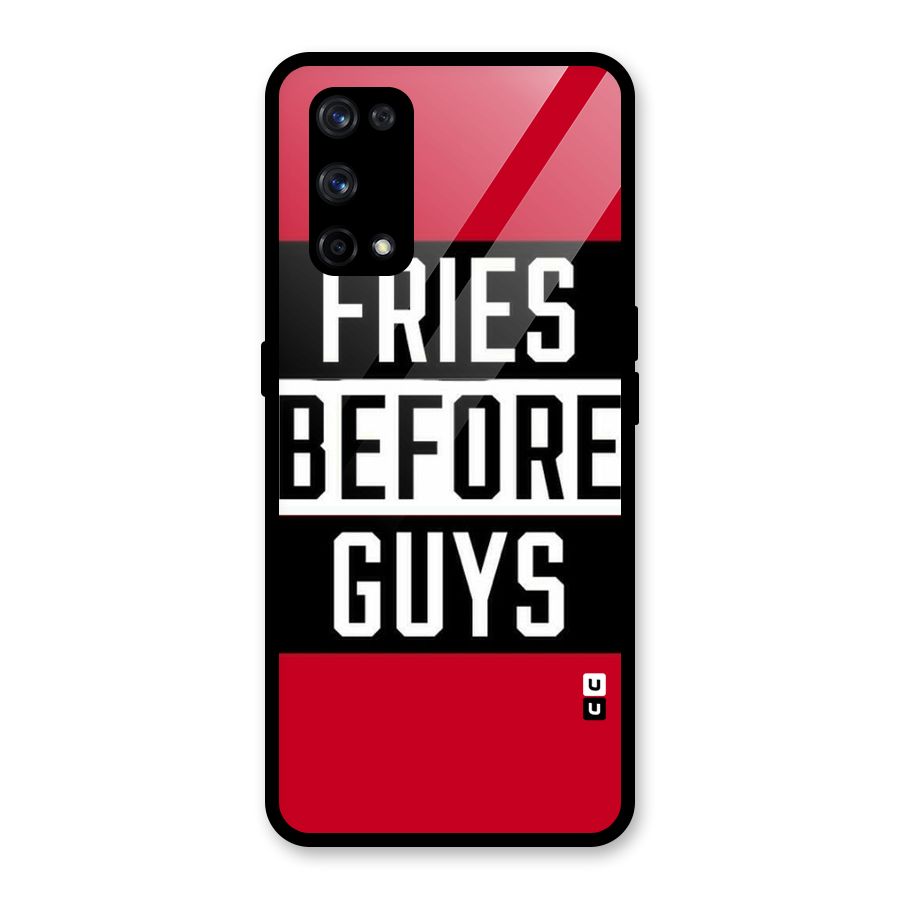 Fries Love Stripes Glass Back Case for Realme X7 Pro
