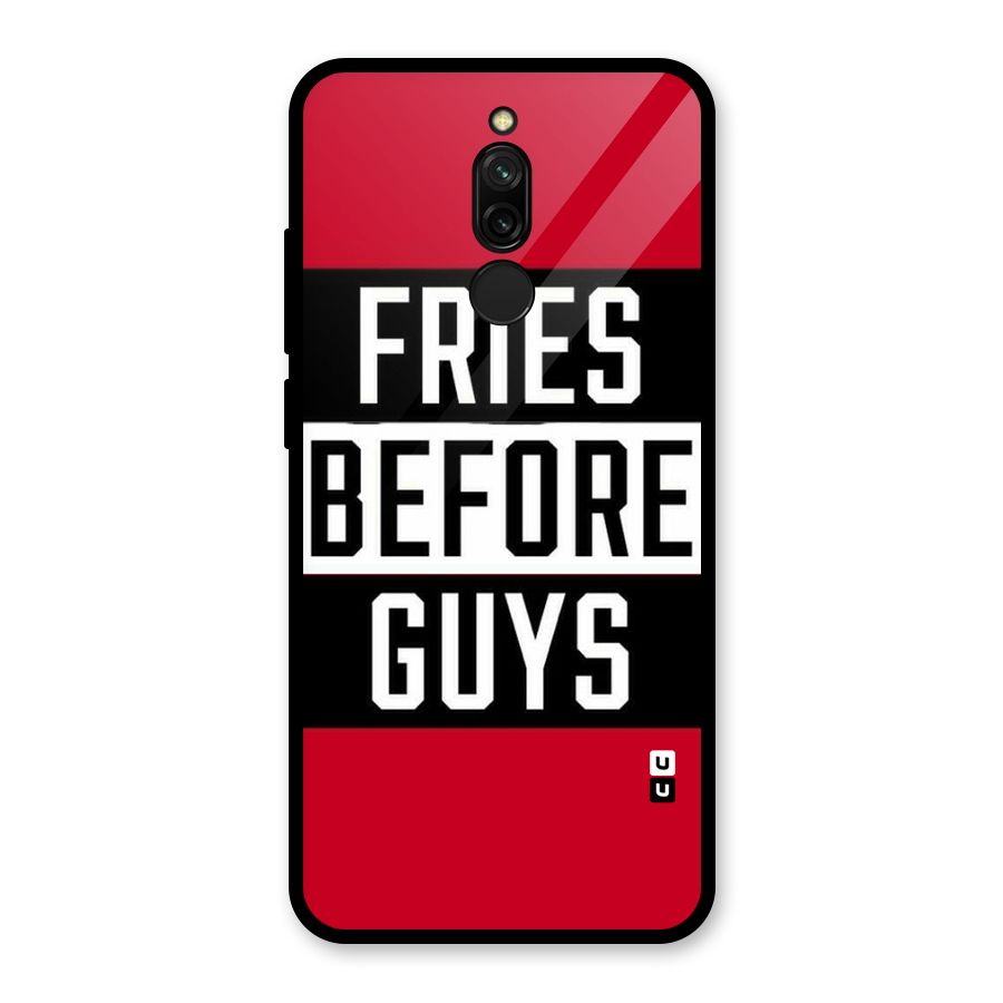 Fries Love Stripes Glass Back Case for Redmi 8