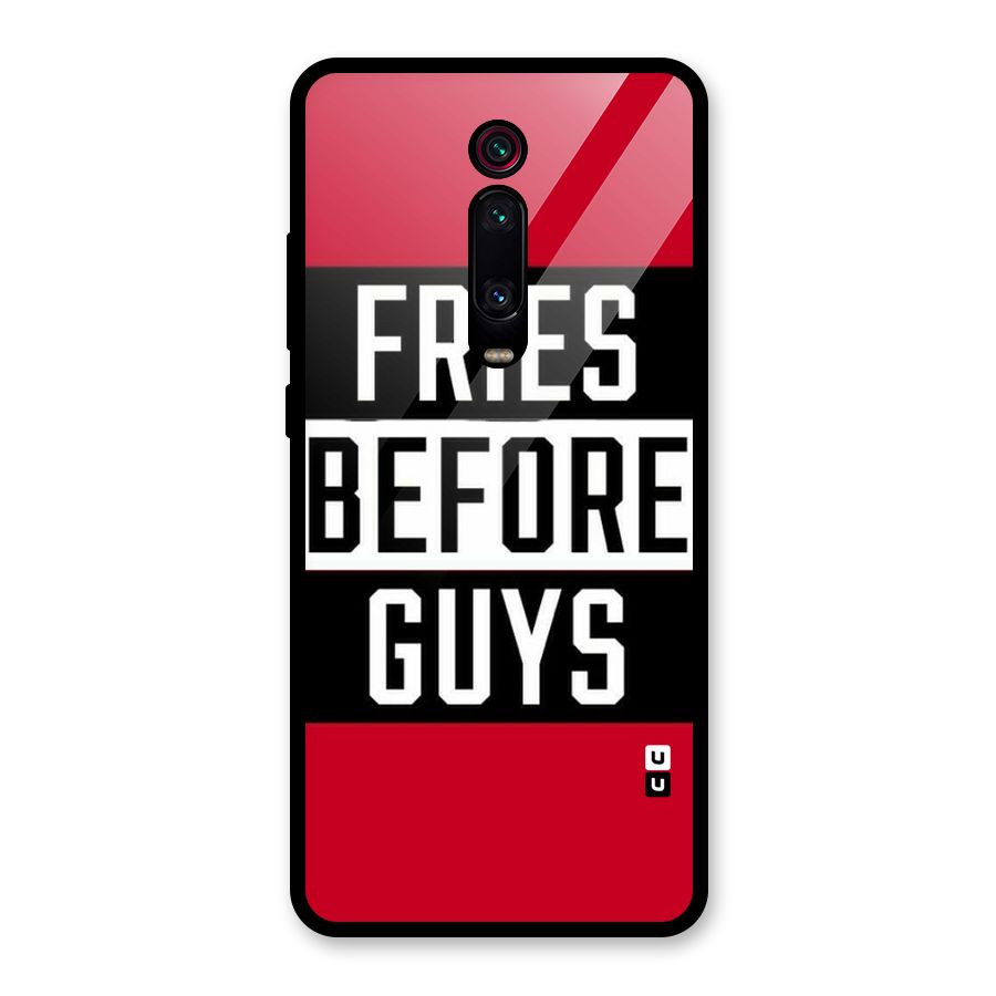 Fries Love Stripes Glass Back Case for Redmi K20