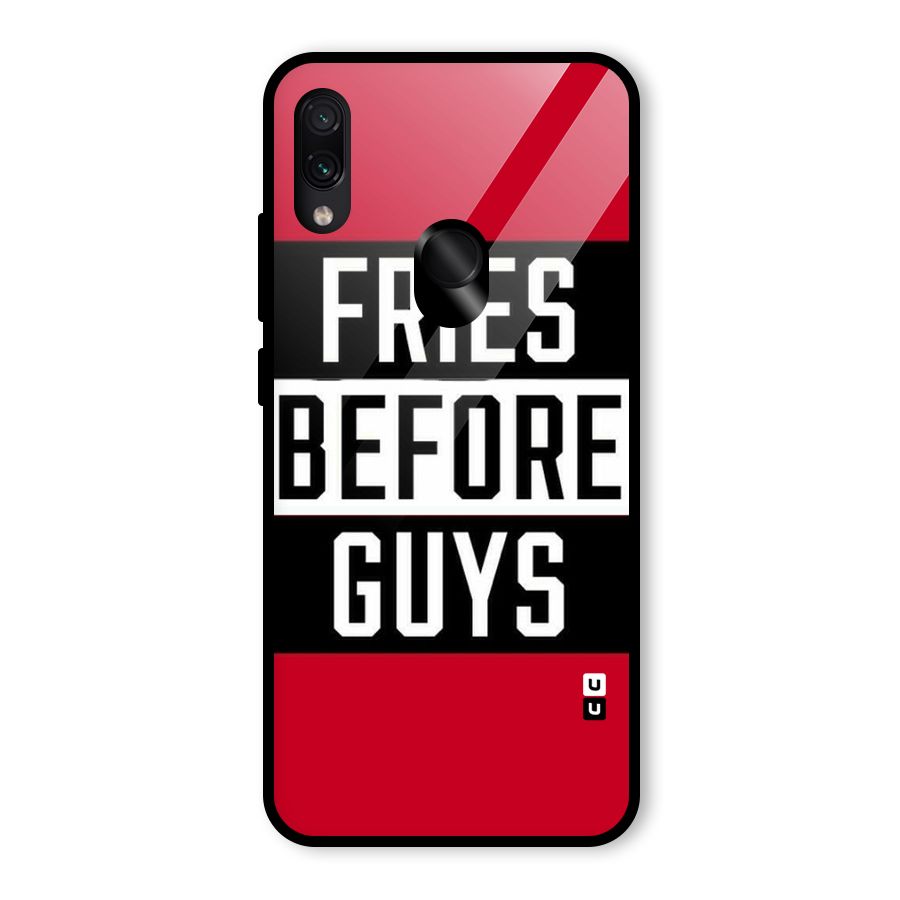 Fries Love Stripes Glass Back Case for Redmi Note 7 Pro