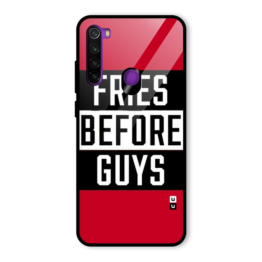 Fries Love Stripes Glass Back Case for Redmi Note 8