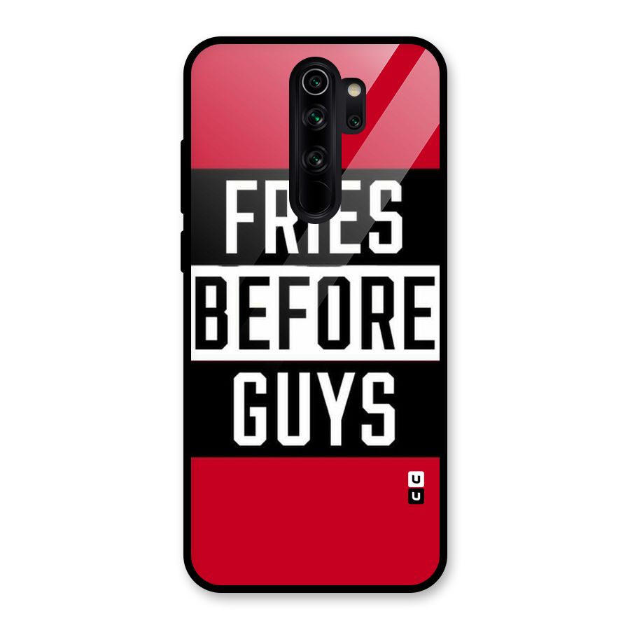 Fries Love Stripes Glass Back Case for Redmi Note 8 Pro