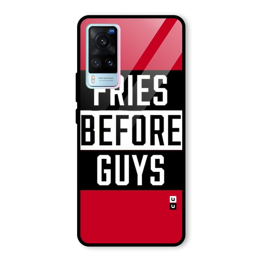 Fries Love Stripes Glass Back Case for Vivo X60