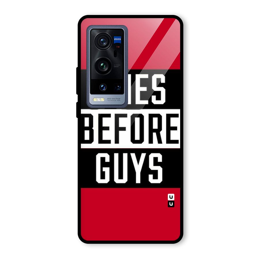 Fries Love Stripes Glass Back Case for Vivo X60 Pro Plus