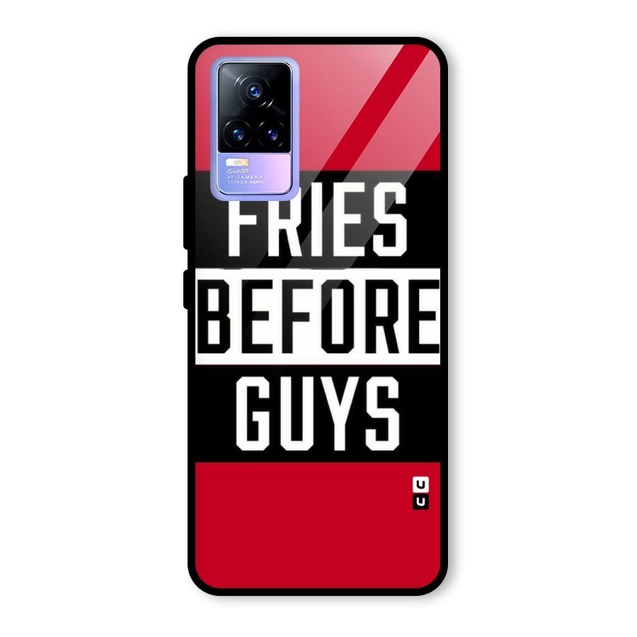 Fries Love Stripes Glass Back Case for Vivo Y73