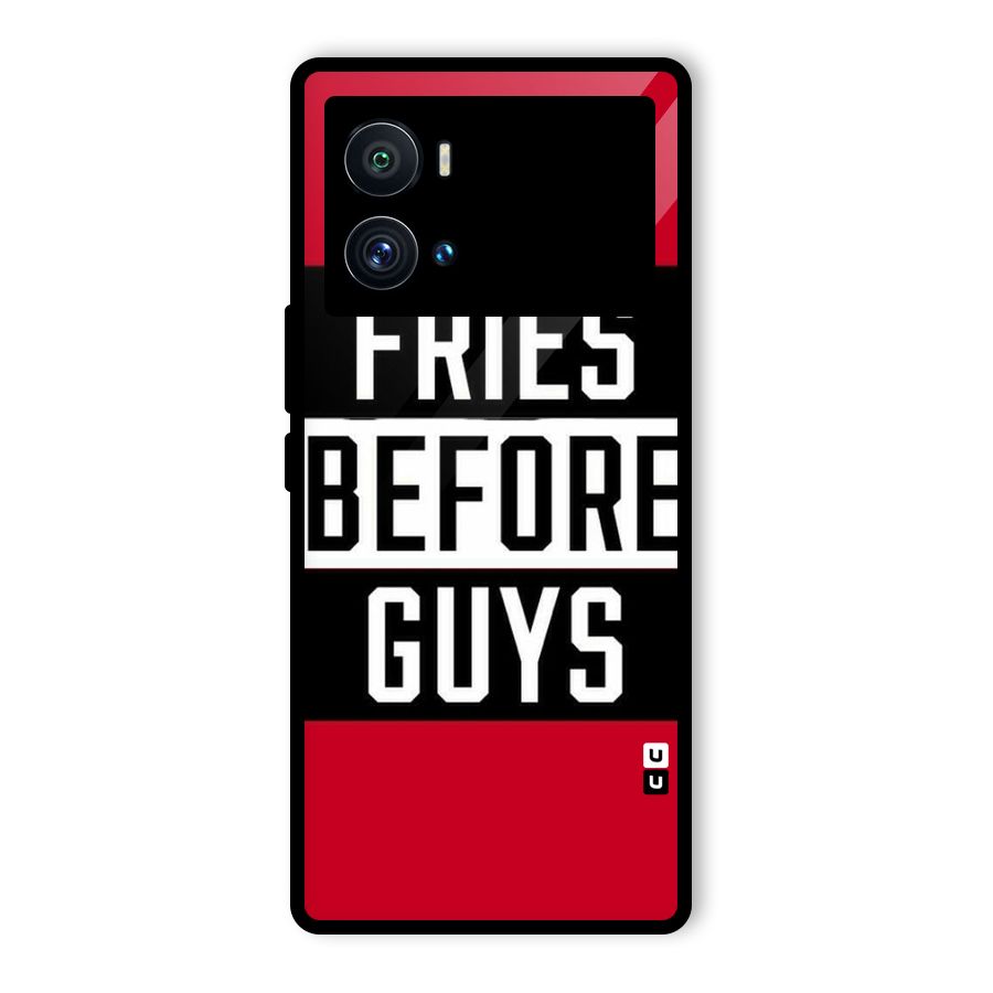 Fries Love Stripes Glass Back Case for Vivo iQOO 9 Pro