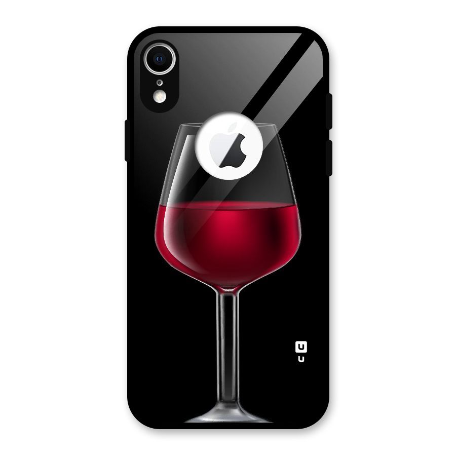 Fruit Printed Design Glass Back Case for iPhone XR Logo Cut
