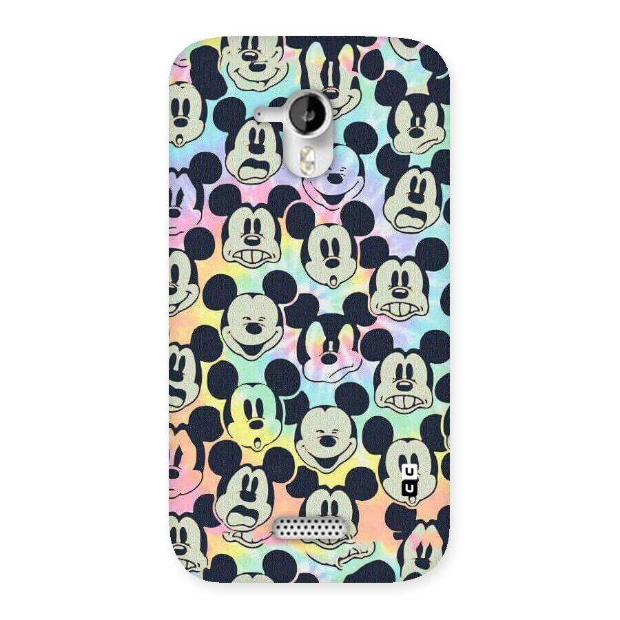 Fun Rainbow Faces Back Case for Micromax Canvas HD A116