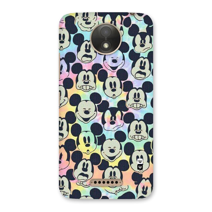 Fun Rainbow Faces Back Case for Moto C Plus