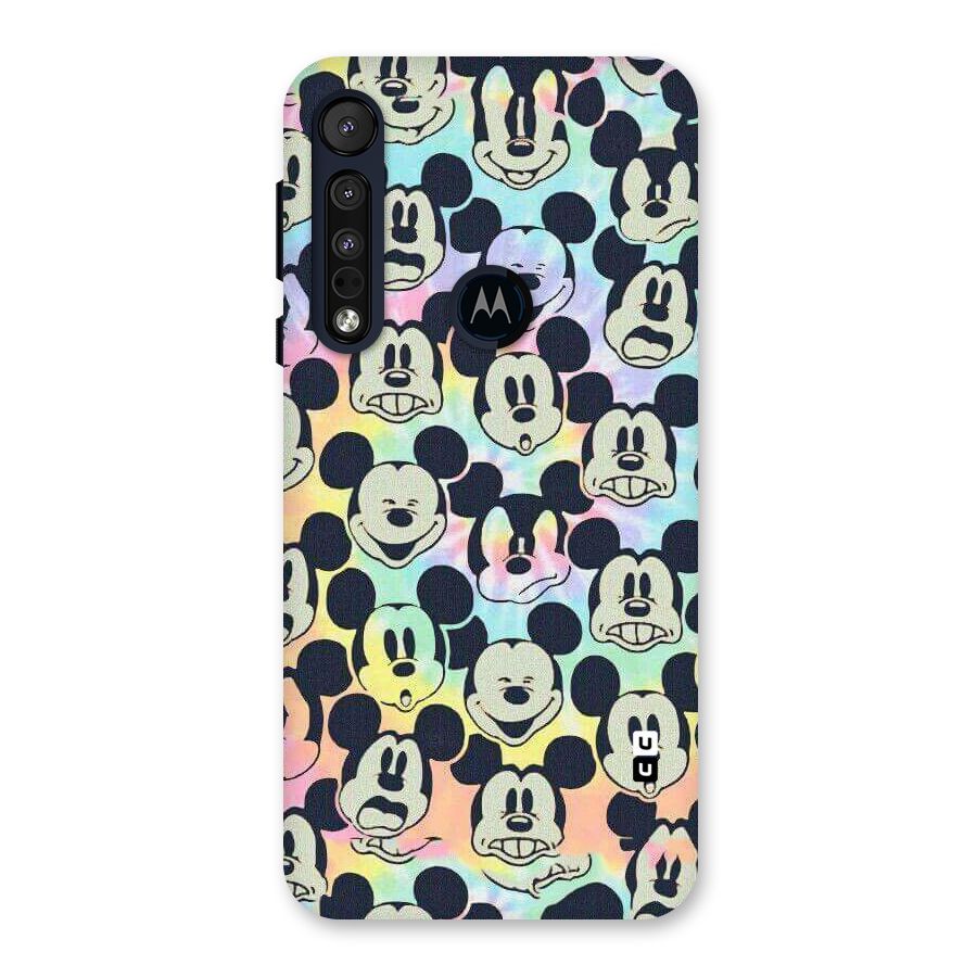 Fun Rainbow Faces Back Case for Motorola One Macro