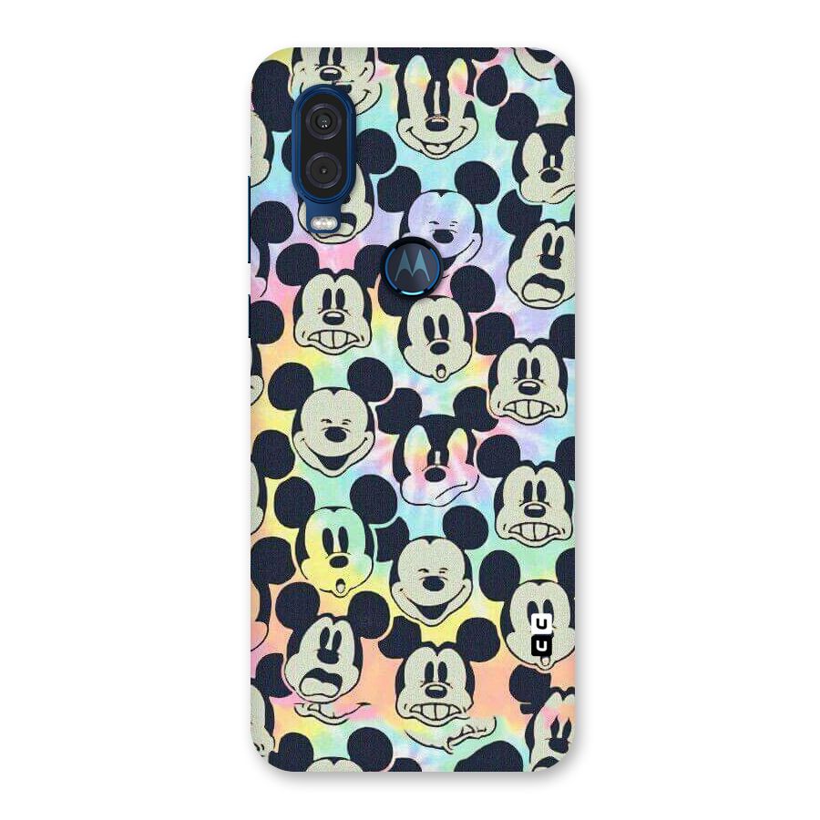 Fun Rainbow Faces Back Case for Motorola One Vision