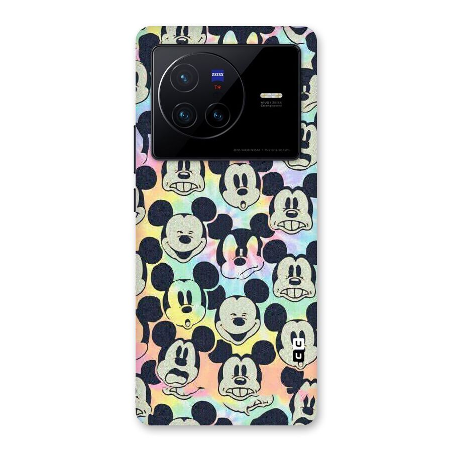 Fun Rainbow Faces Back Case for Vivo X80