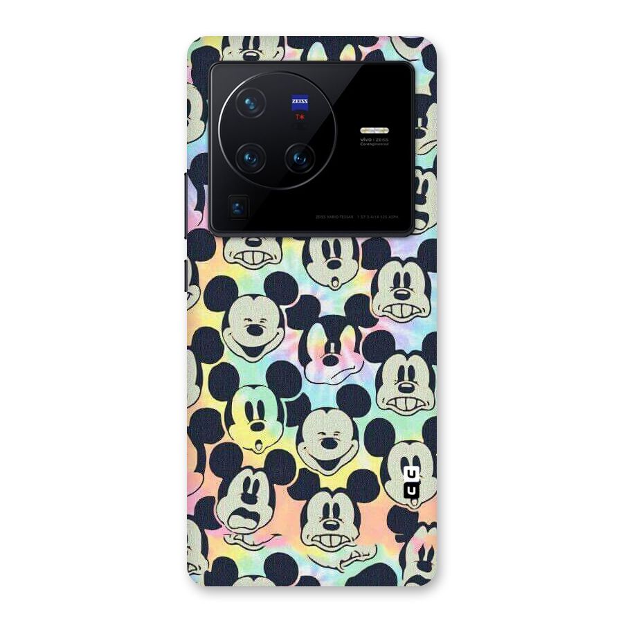 Fun Rainbow Faces Back Case for Vivo X80 Pro