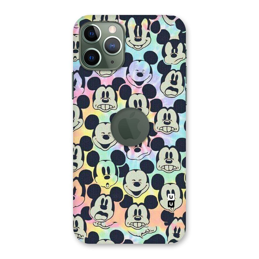 Fun Rainbow Faces Back Case for iPhone 11 Pro Logo  Cut