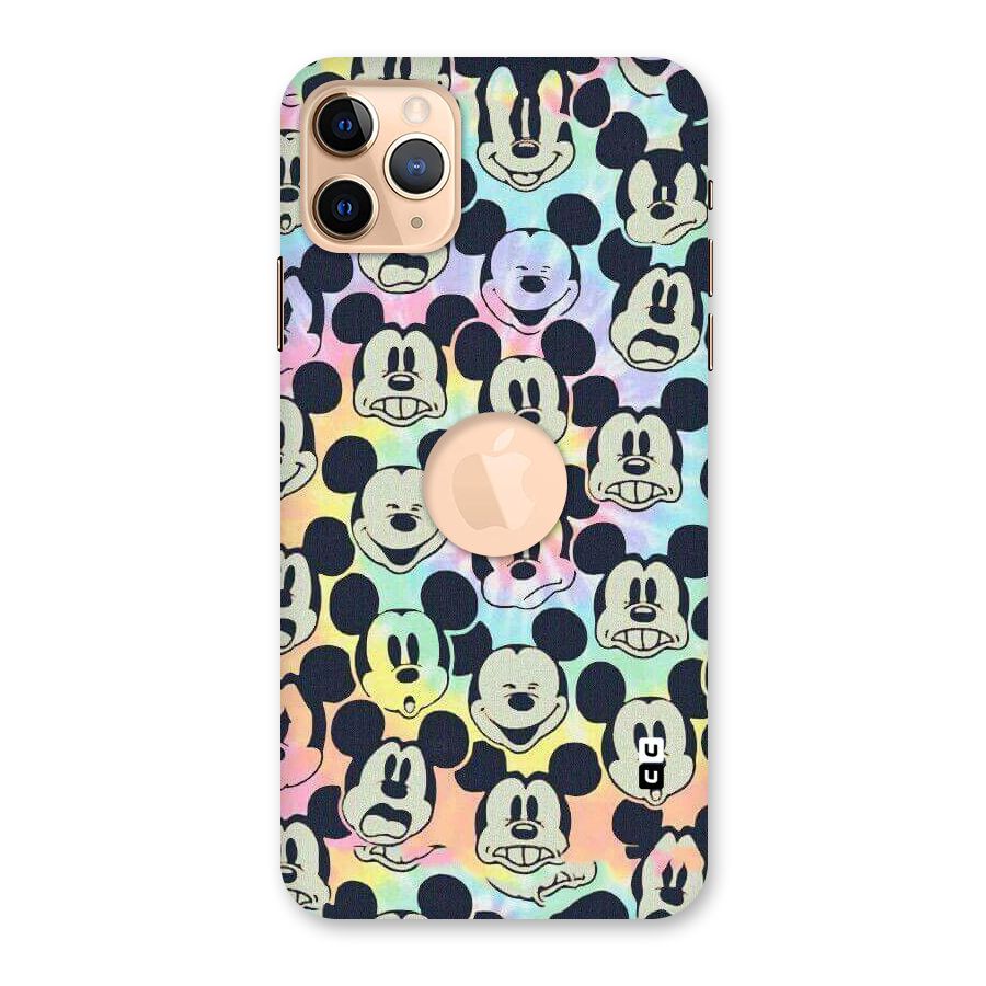 Fun Rainbow Faces Back Case for iPhone 11 Pro Max Logo Cut