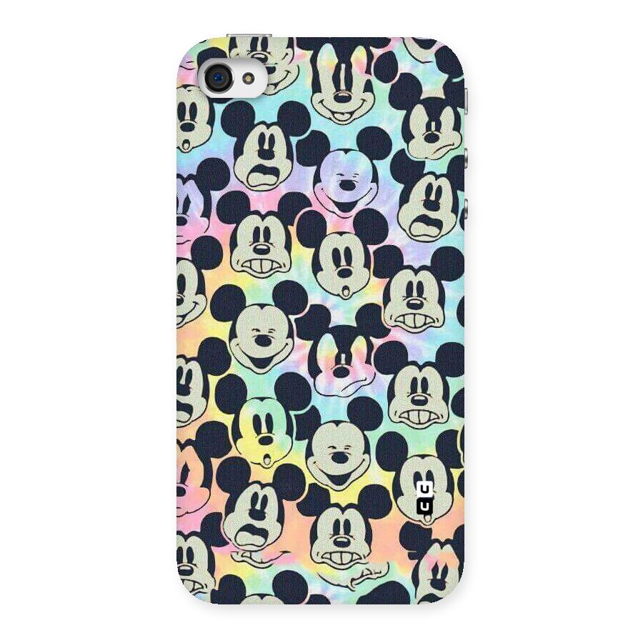 Fun Rainbow Faces Back Case for iPhone 4 4s