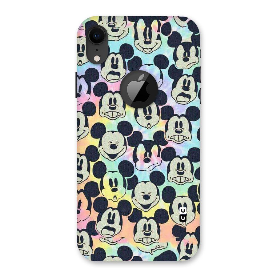 Fun Rainbow Faces Back Case for iPhone XR Logo Cut
