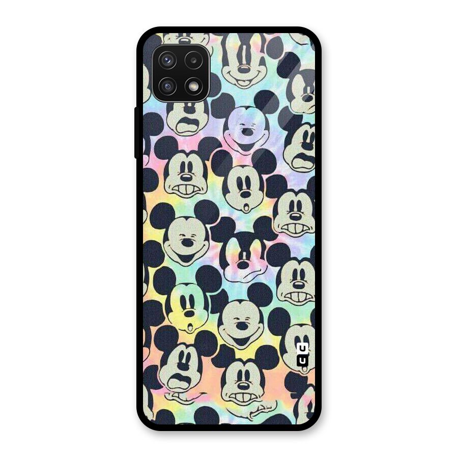 Fun Rainbow Faces Glass Back Case for Galaxy A22 5G