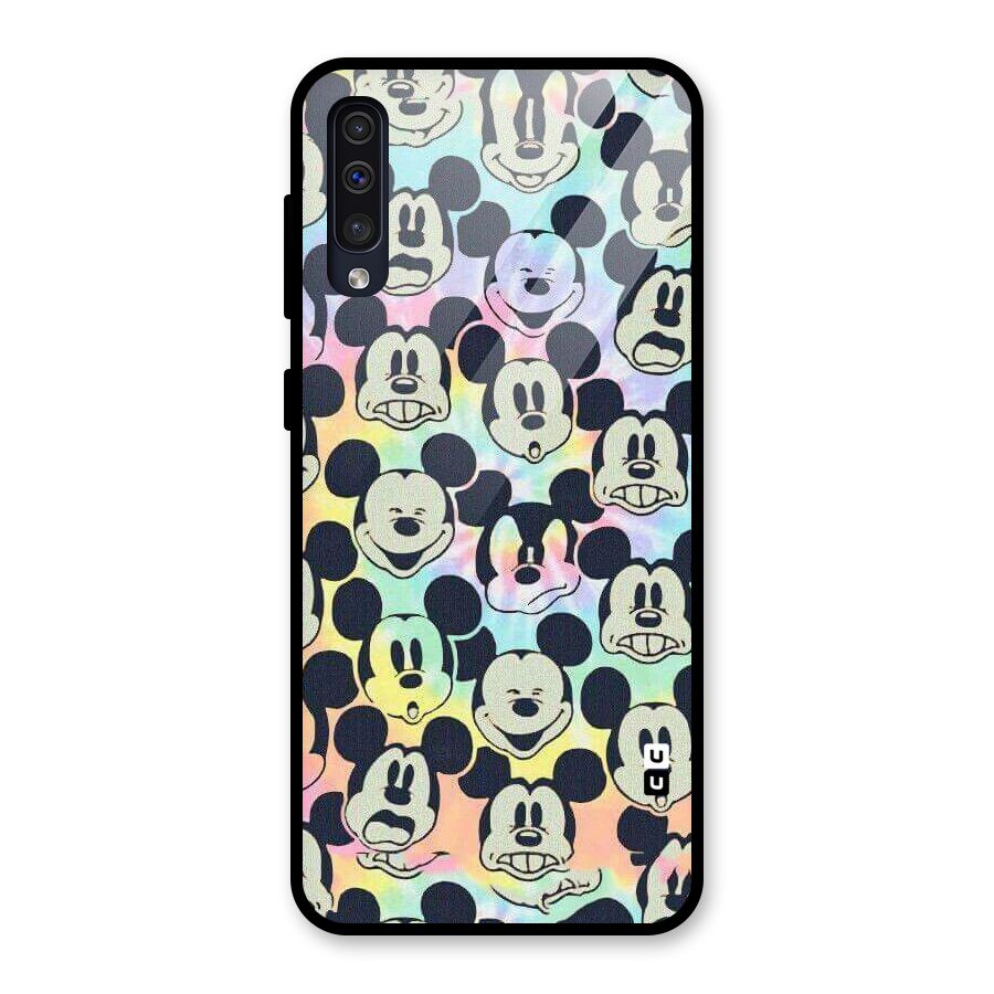 Fun Rainbow Faces Glass Back Case for Galaxy A30s