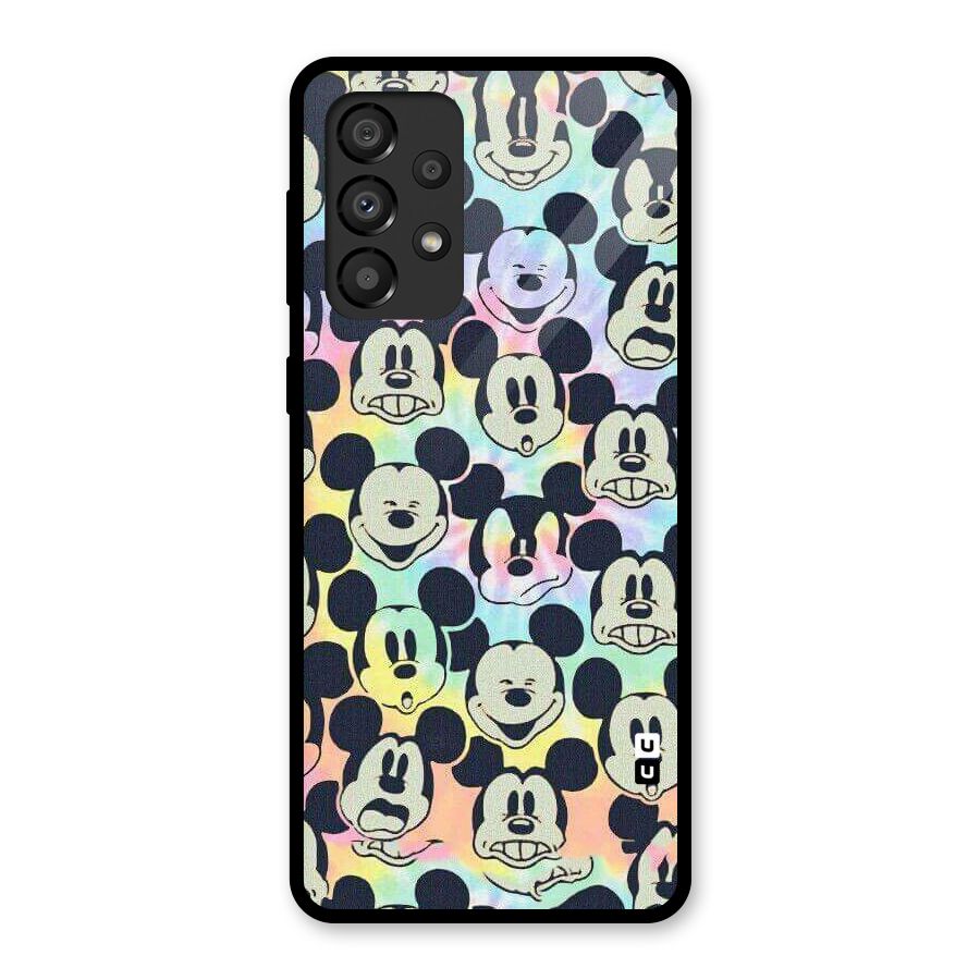 Fun Rainbow Faces Glass Back Case for Galaxy A33 5G