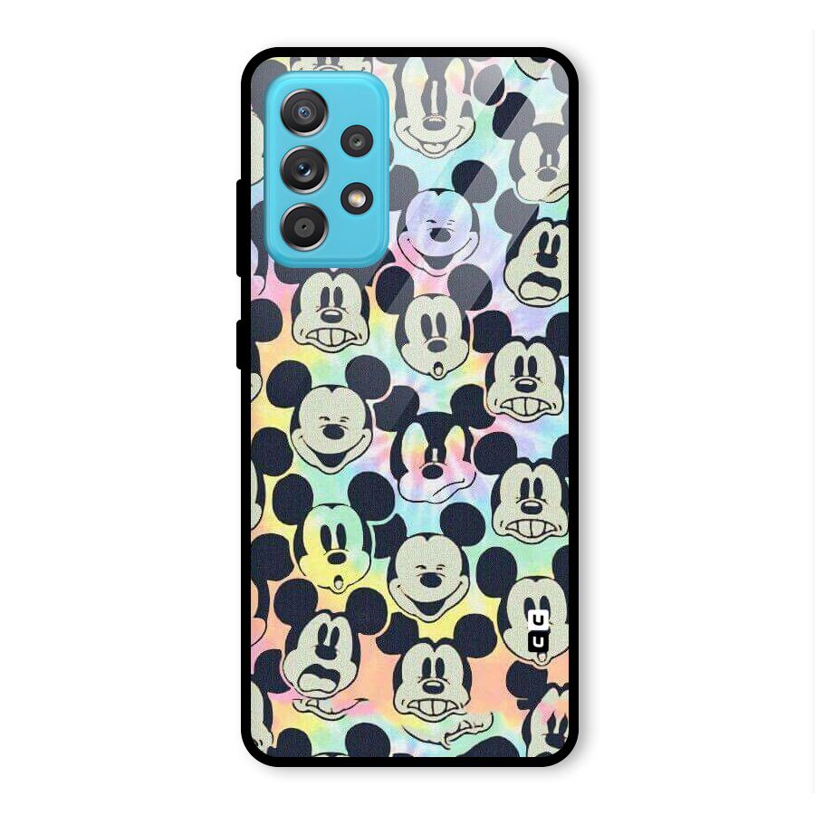 Fun Rainbow Faces Glass Back Case for Galaxy A52