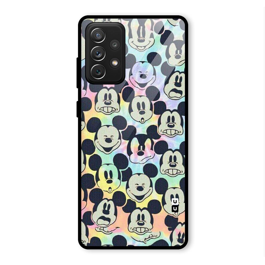 Fun Rainbow Faces Glass Back Case for Galaxy A72