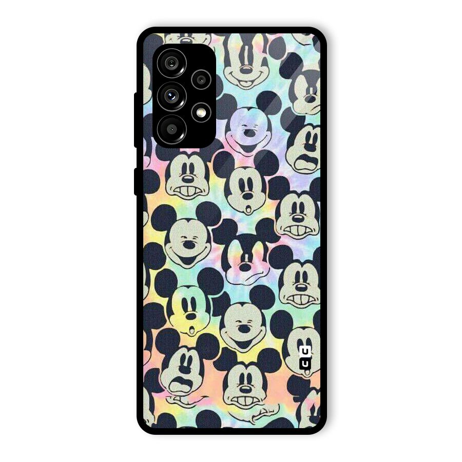 Fun Rainbow Faces Glass Back Case for Galaxy A73 5G