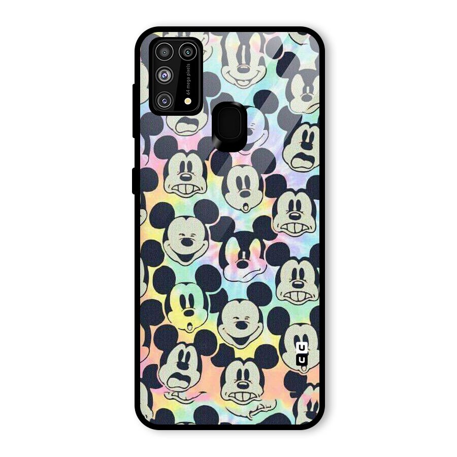 Fun Rainbow Faces Glass Back Case for Galaxy F41
