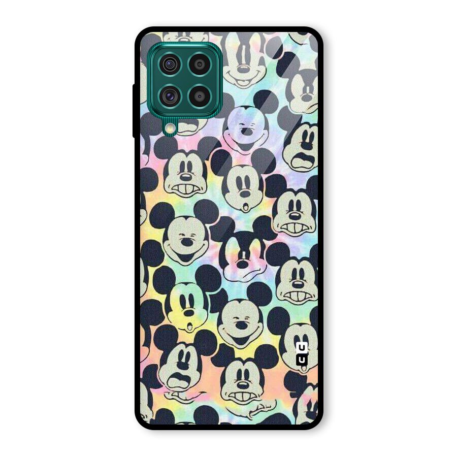 Fun Rainbow Faces Glass Back Case for Galaxy F62