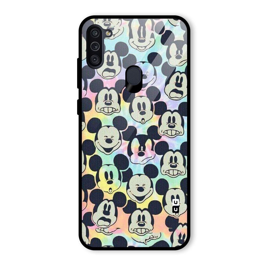 Fun Rainbow Faces Glass Back Case for Galaxy M11