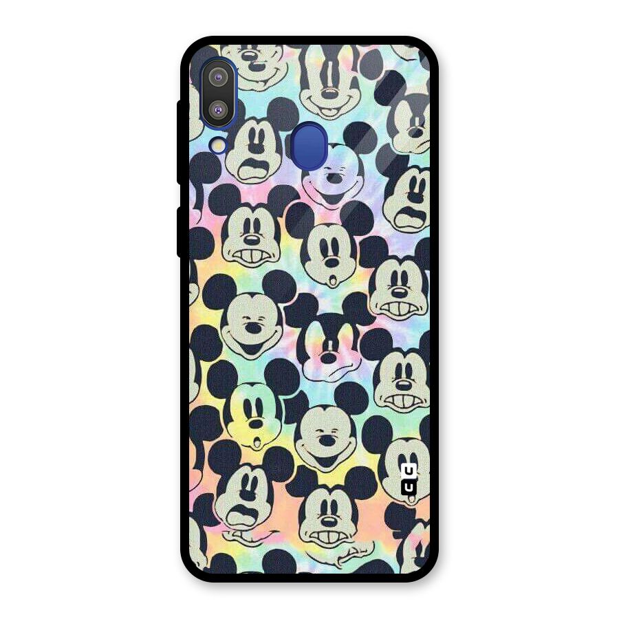 Fun Rainbow Faces Glass Back Case for Galaxy M20