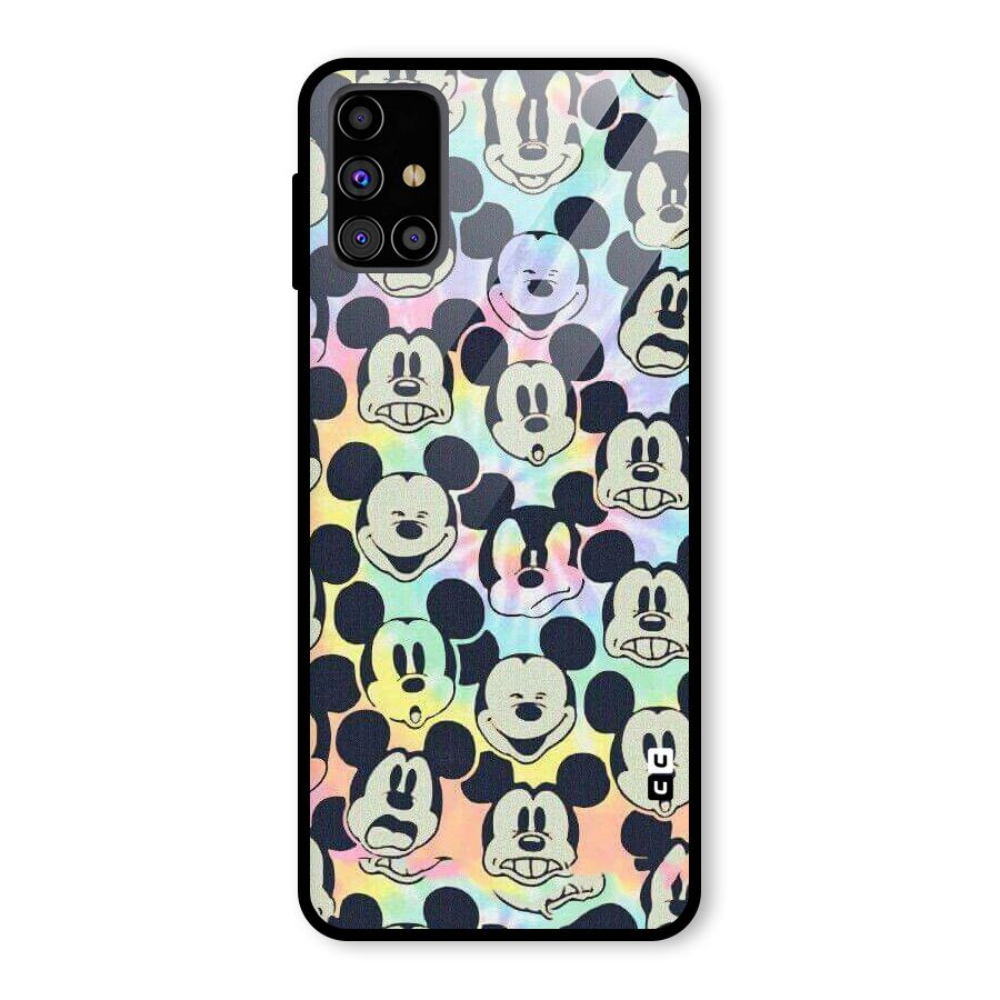 Fun Rainbow Faces Glass Back Case for Galaxy M31s