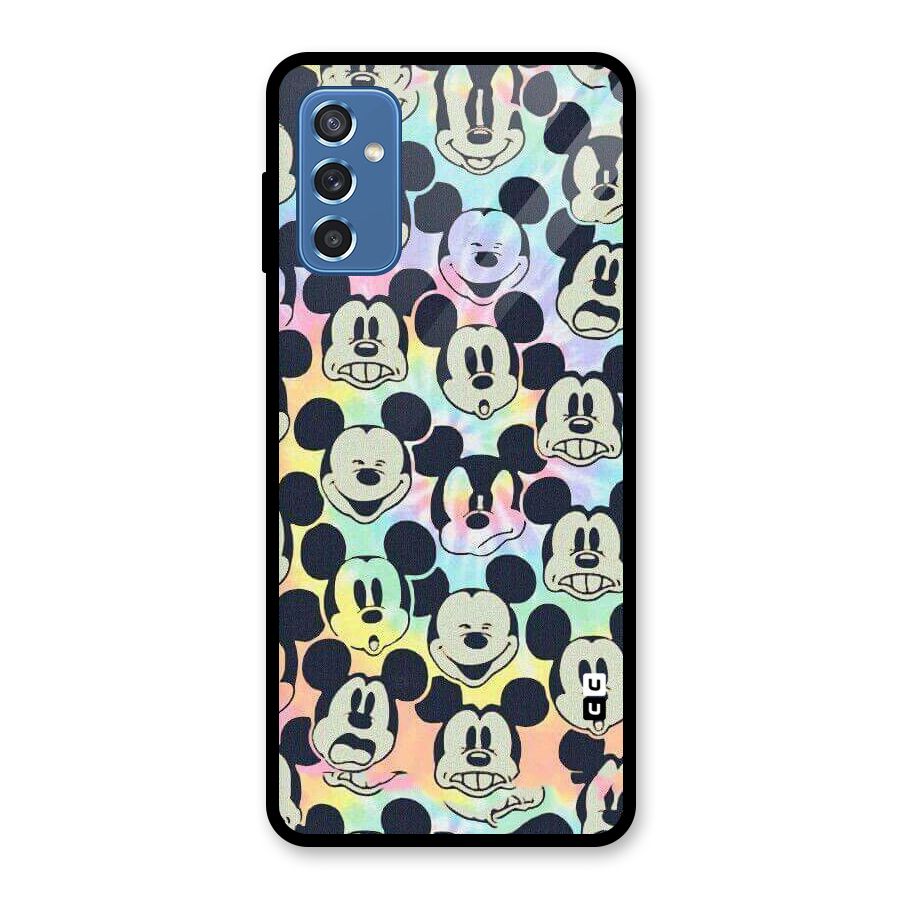 Fun Rainbow Faces Glass Back Case for Galaxy M52 5G