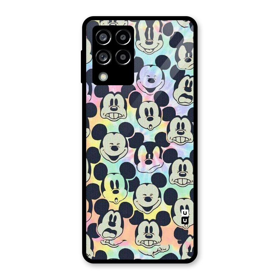 Fun Rainbow Faces Glass Back Case for Galaxy M53 5G