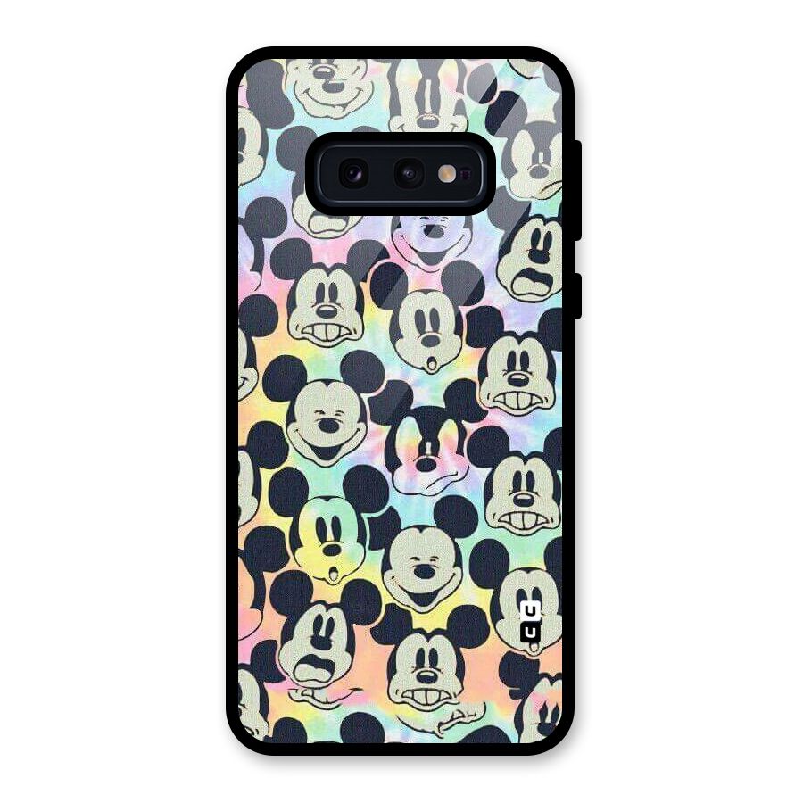 Fun Rainbow Faces Glass Back Case for Galaxy S10e