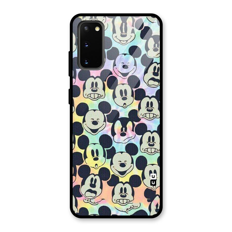Fun Rainbow Faces Glass Back Case for Galaxy S20