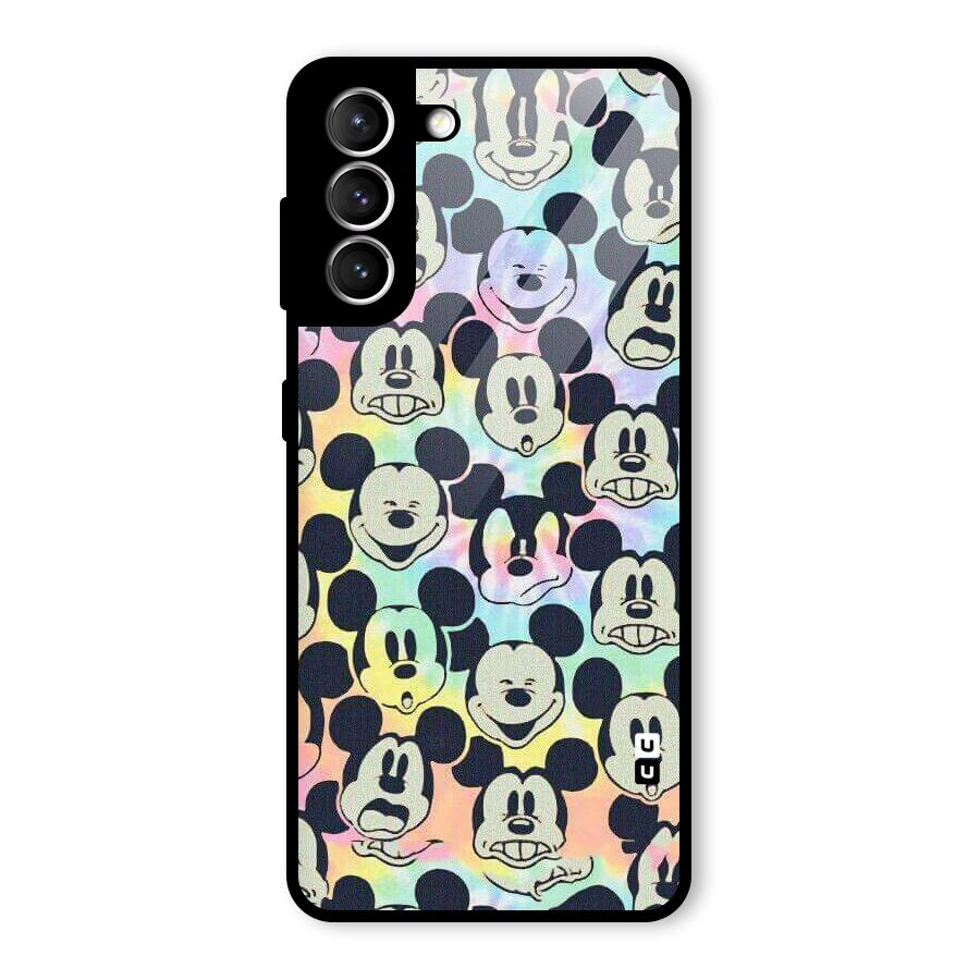 Fun Rainbow Faces Glass Back Case for Galaxy S21 5G